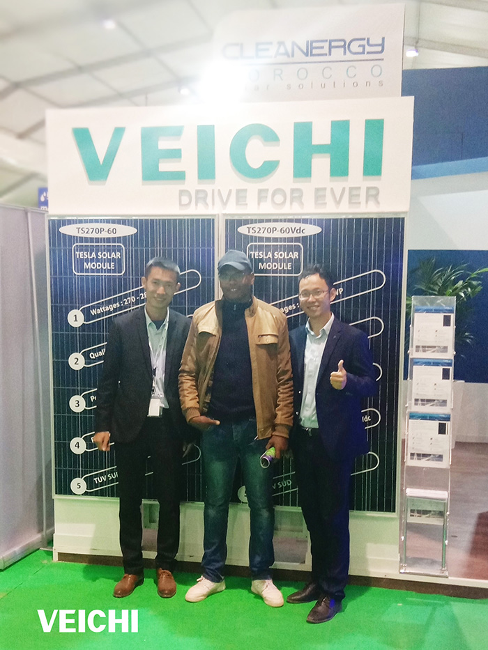 Foto de grupo del equipo de VEICHI con los clientes