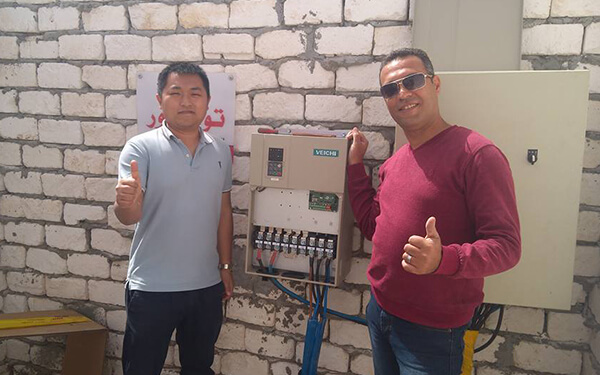 Inversor de bomba de agua solar de 90kW en El Cairo, Egipto
