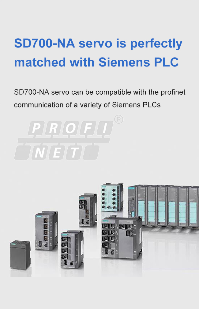 El servo SD700-NA se combina perfectamente con Siemens PLC